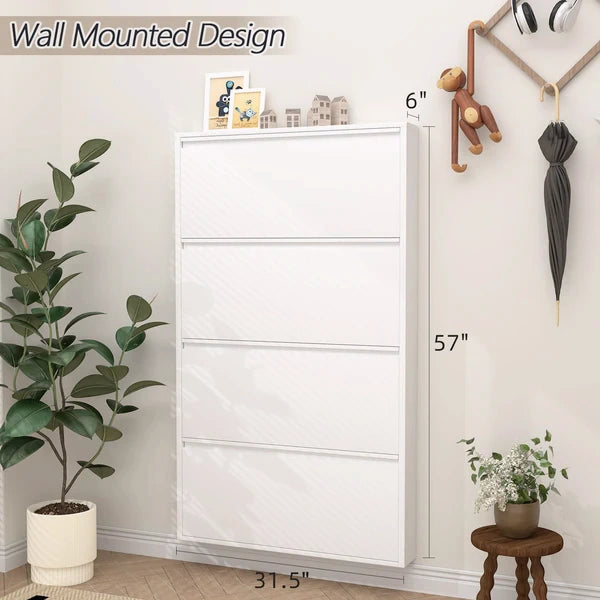 Vertical Slim Shoe Cabinet – Stylish Entryway Storage