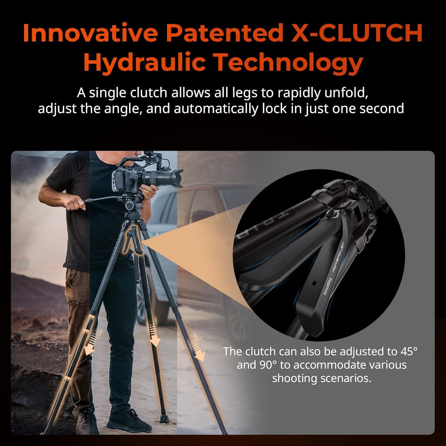 Multi-Functional Hydraulic Carbon Fiber Tripod