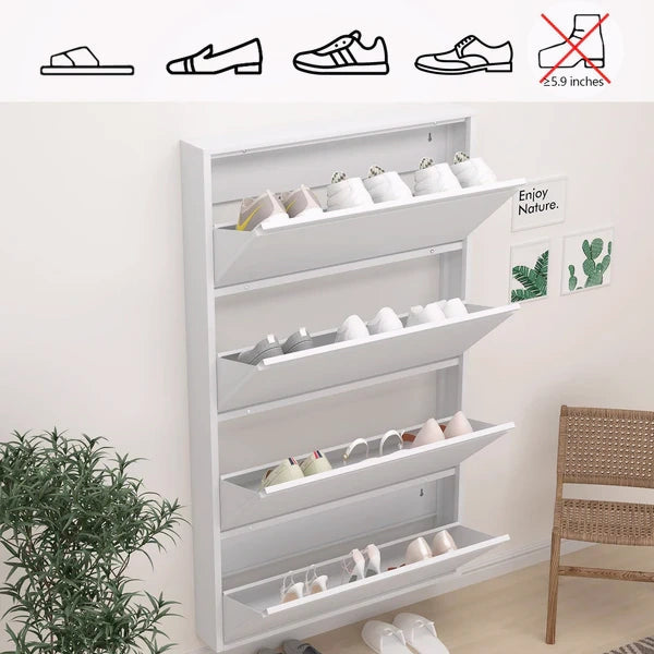 Vertical Slim Shoe Cabinet – Stylish Entryway Storage