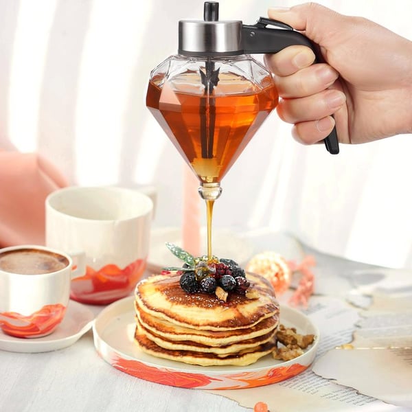 No Drip Glass Honey Dispenser With Stand