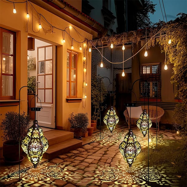 💖Hanging Solar Moroccan Lantern Outdoor Decoration