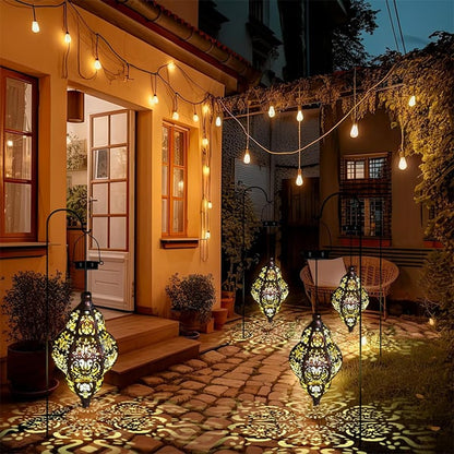 💖Hanging Solar Moroccan Lantern Outdoor Decoration