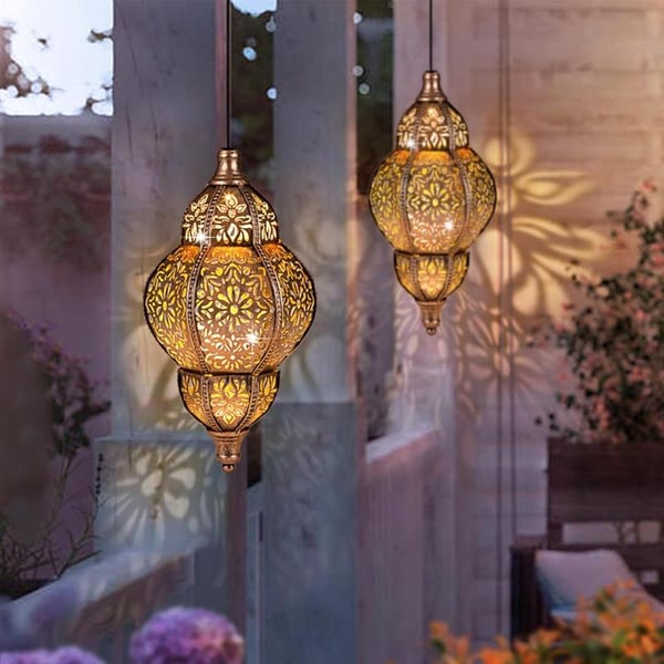 💖Hanging Solar Moroccan Lantern Outdoor Decoration