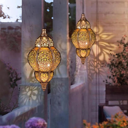 💖Hanging Solar Moroccan Lantern Outdoor Decoration