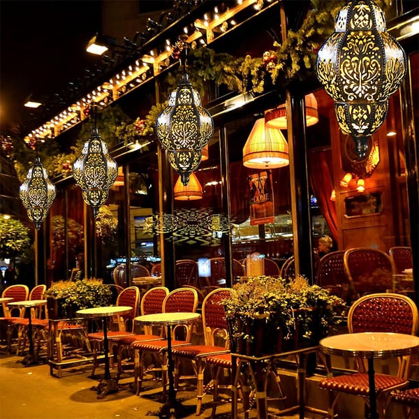 💖Hanging Solar Moroccan Lantern Outdoor Decoration
