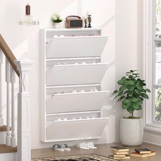 Vertical Slim Shoe Cabinet – Stylish Entryway Storage