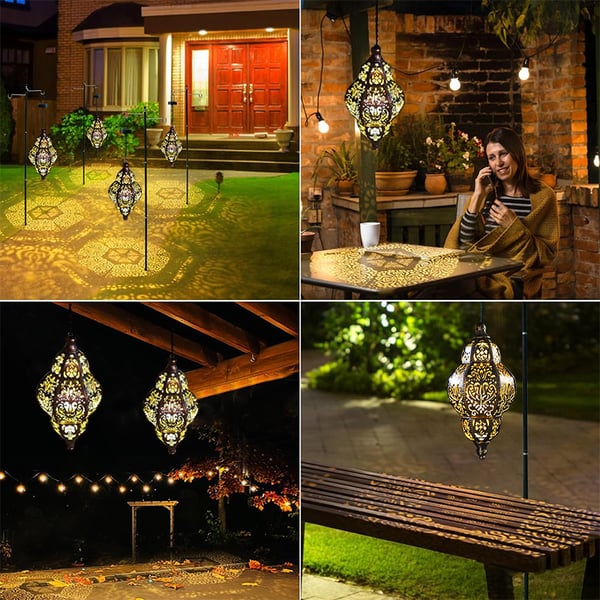 💖Hanging Solar Moroccan Lantern Outdoor Decoration