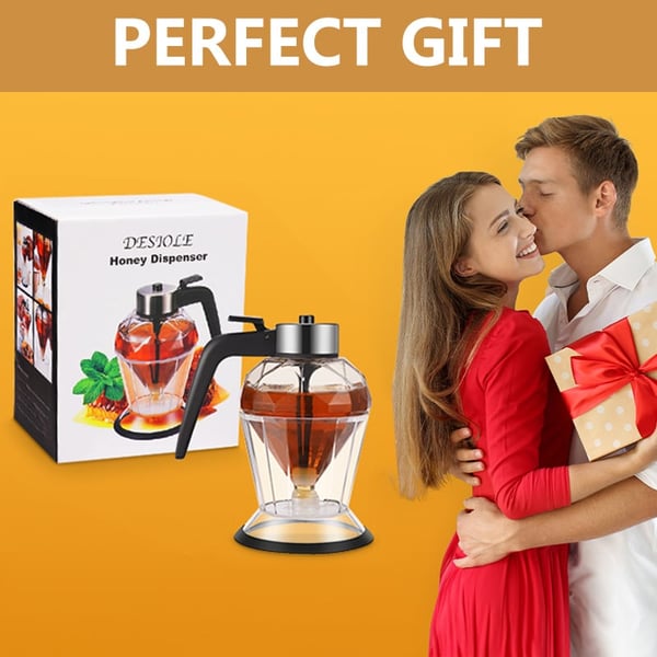No Drip Glass Honey Dispenser With Stand
