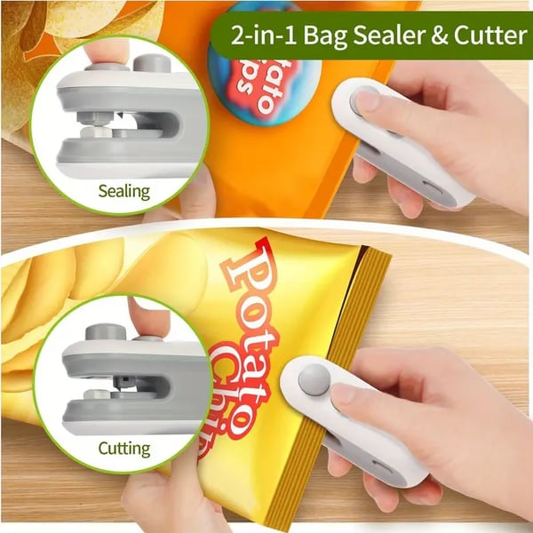 Mini Bag Sealer with Cutter and Magnet