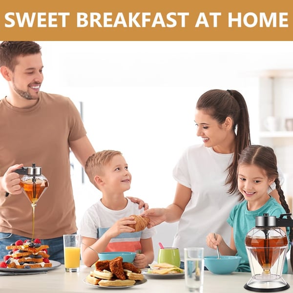 No Drip Glass Honey Dispenser With Stand