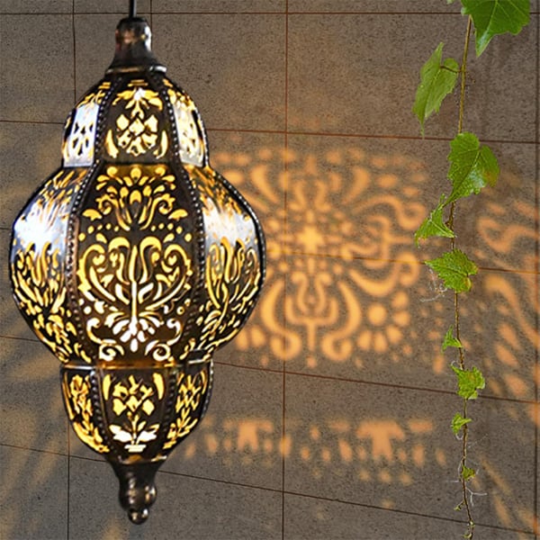 💖Hanging Solar Moroccan Lantern Outdoor Decoration
