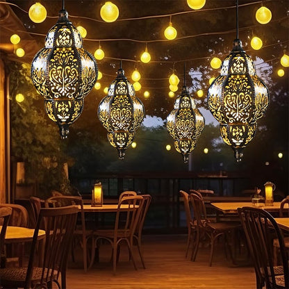 💖Hanging Solar Moroccan Lantern Outdoor Decoration