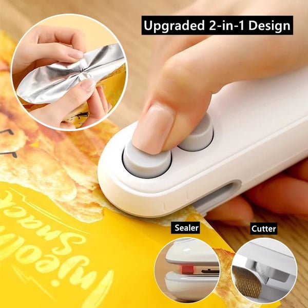 Mini Bag Sealer with Cutter and Magnet