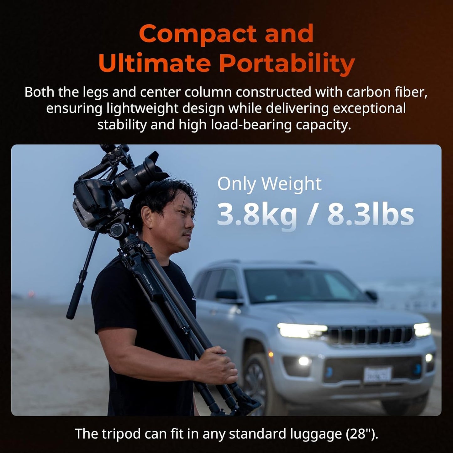 Multi-Functional Hydraulic Carbon Fiber Tripod