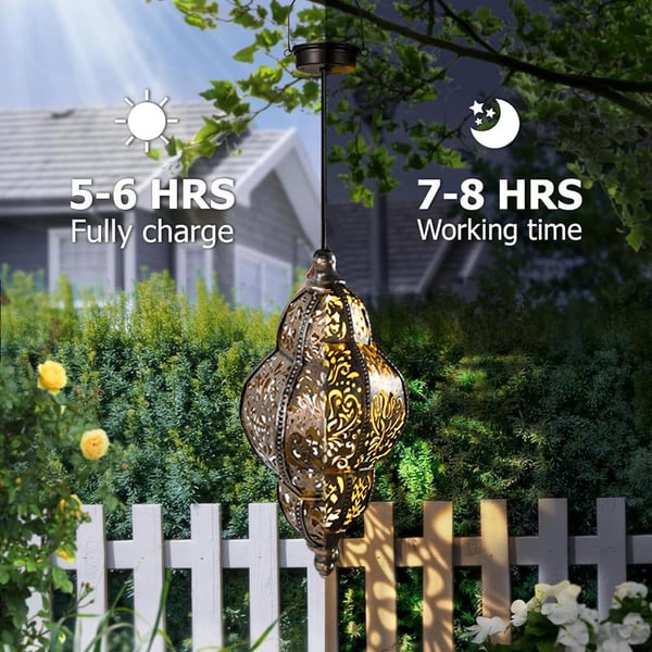 💖Hanging Solar Moroccan Lantern Outdoor Decoration