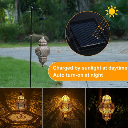 💖Hanging Solar Moroccan Lantern Outdoor Decoration