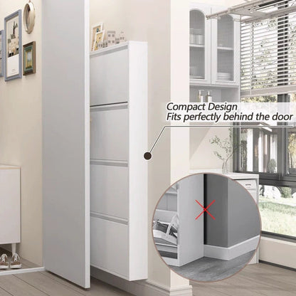Vertical Slim Shoe Cabinet – Stylish Entryway Storage