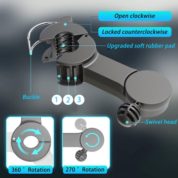 360 Degrees Rotation Double-head Electric Fan With Seat Clip