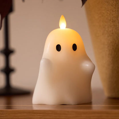 Halloween Pumpkin and Ghost Flameless Candles