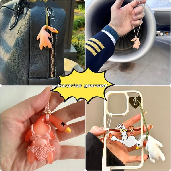 🐔UV Color-Changing Chicken Pendant