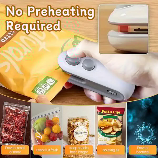 Mini Bag Sealer with Cutter and Magnet