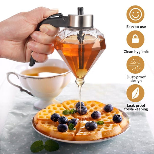 No Drip Glass Honey Dispenser With Stand