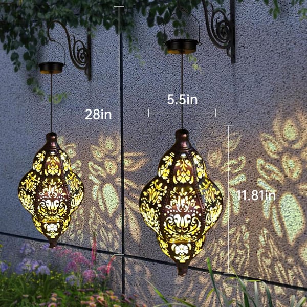 💖Hanging Solar Moroccan Lantern Outdoor Decoration