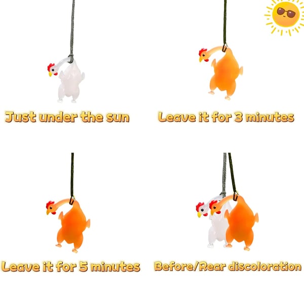 🐔UV Color-Changing Chicken Pendant