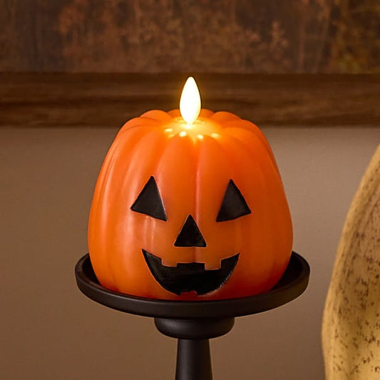 Halloween Pumpkin and Ghost Flameless Candles